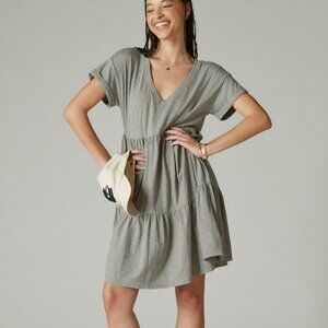 Lucky Brand Gray Tiered T Shirt Mini Dress/NWT/Small